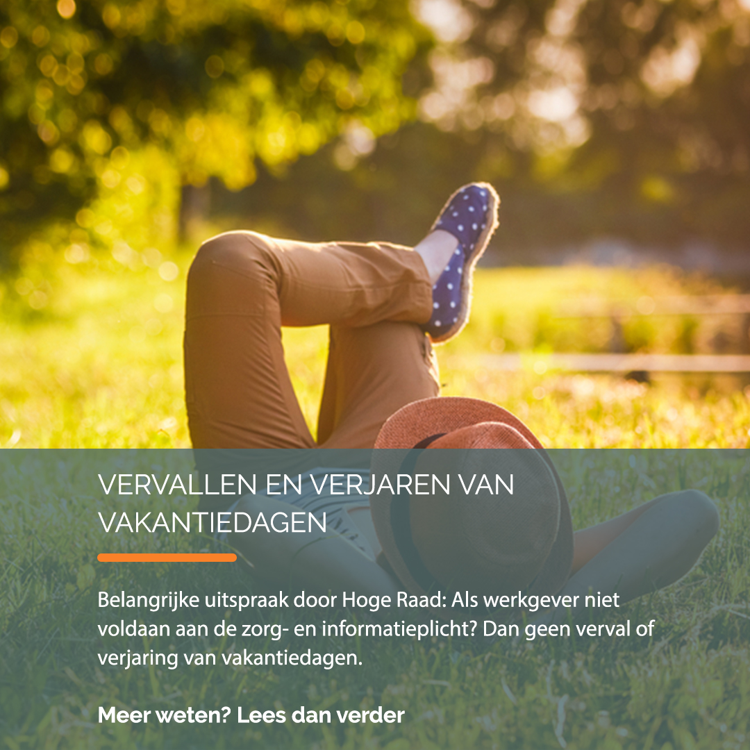 Vervallen wettelijke vakantiedagen Informatieplicht werkgever RWV